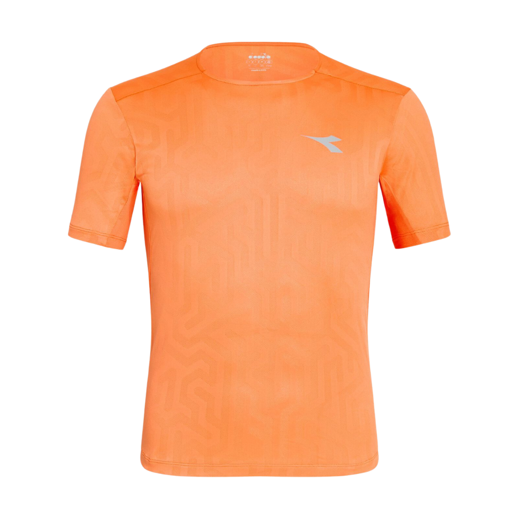 Diadora Men's Super Light SS T-Shirt | ORANGE NECTARINE | The Run Hub