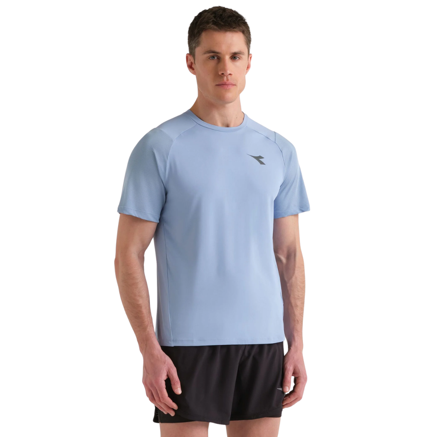 Diadora Men's SS T-SHIRT TECH  | CIELO INFINITO | The Run Hub