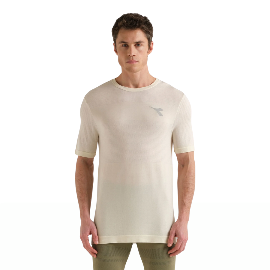 Diadora SS T-Shirt STRATOUNO | Winter White | The Run Hub