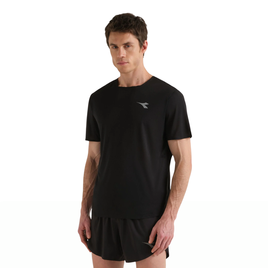 Diadora Super Light FIBRAZERO T-Shirt | Black | The Run Hub