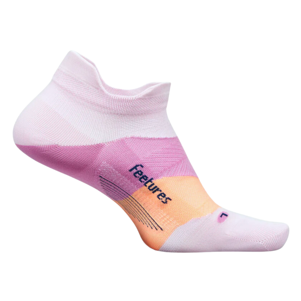 Feetures Elite Light Cushion No Show Tab Running Socks | Pink Blitz | The Run Hub