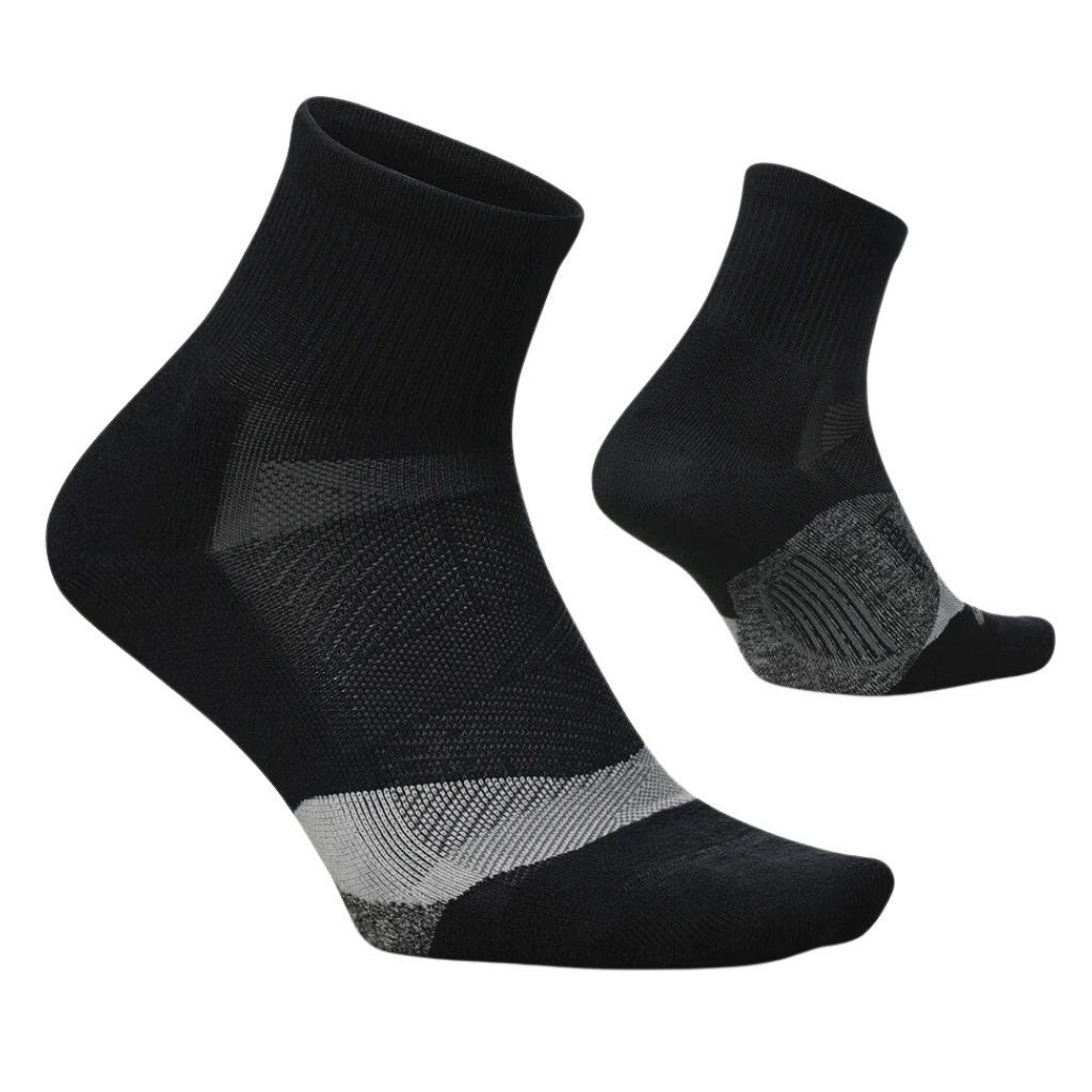 Feetures Elite Light Cushion Quarter - Black | The Run Hub