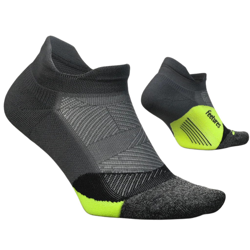 Feetures Elite Light Cushion Tab No Show Running Socks | Midnight Neon | E5023680-1 | The Run Hub