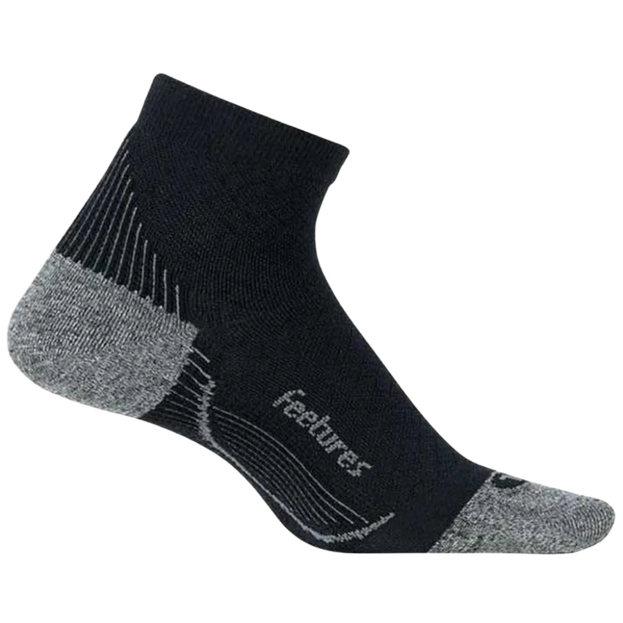 Feetures Plantar Fasciitis Relief Socks Ultra Light | Black | The Run Hub