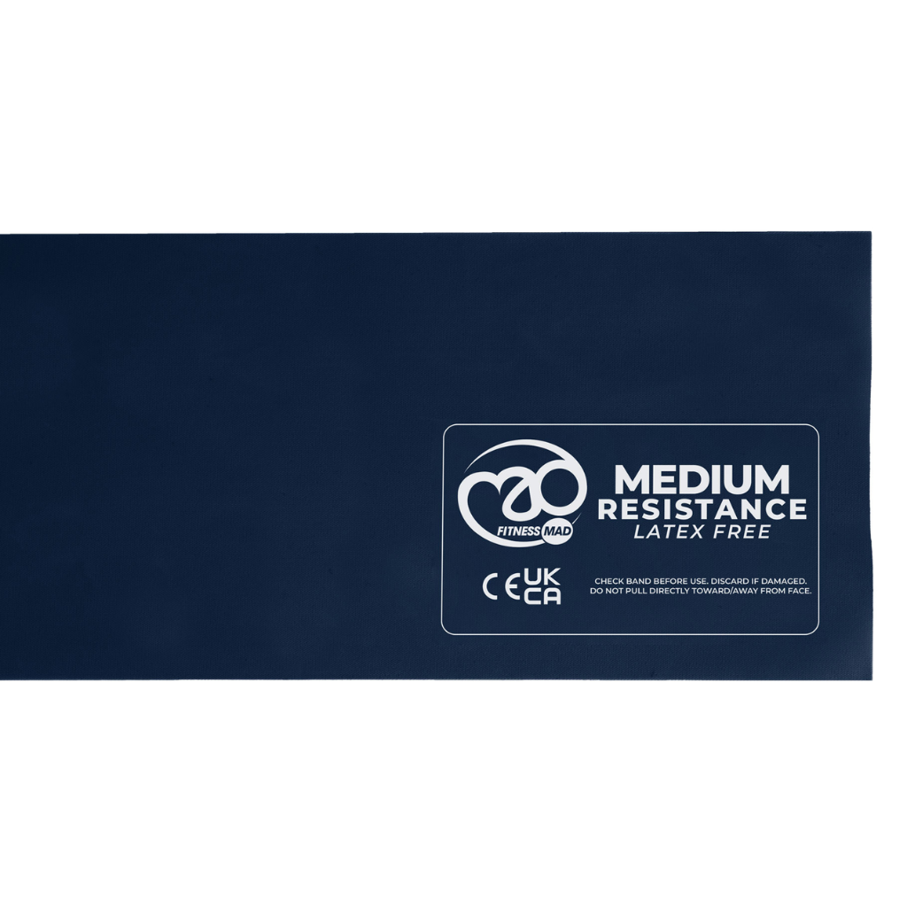 Fitness Mad Latex Free Resistance Band Medium | Blue | The Run Hub