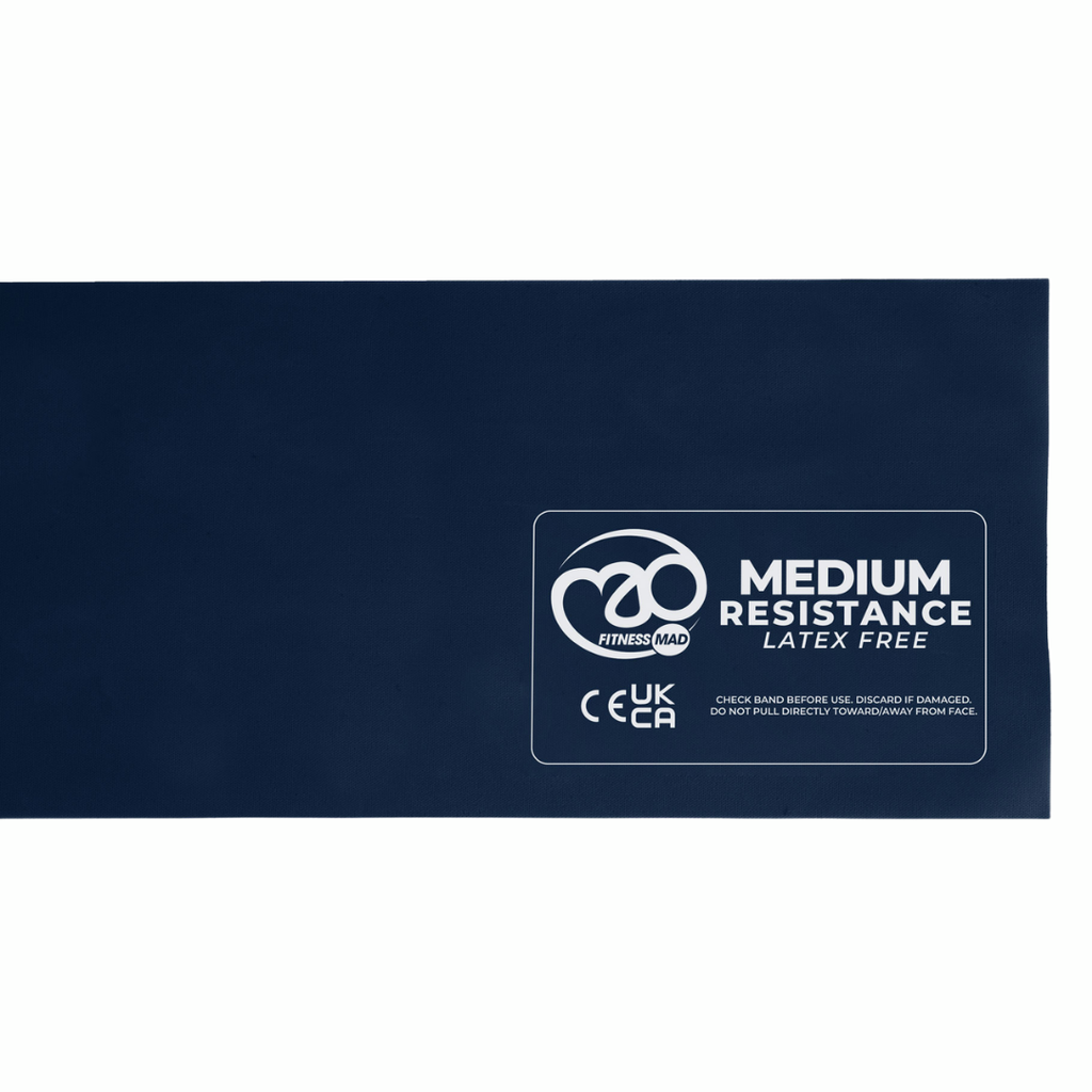 Fitness Mad Latex Free Resistance Band Medium | Navy | The Run Hub