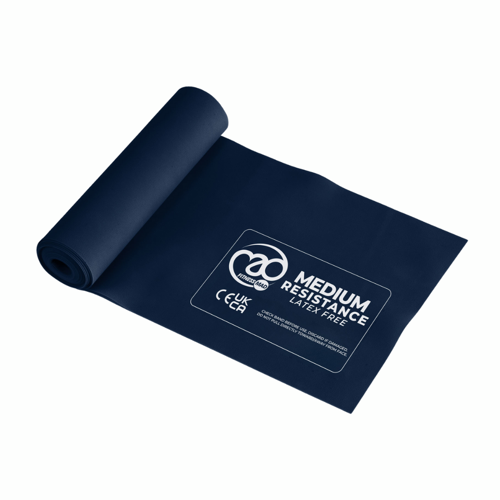 Fitness Mad Latex Free Resistance Band Medium | Navy | The Run Hub
