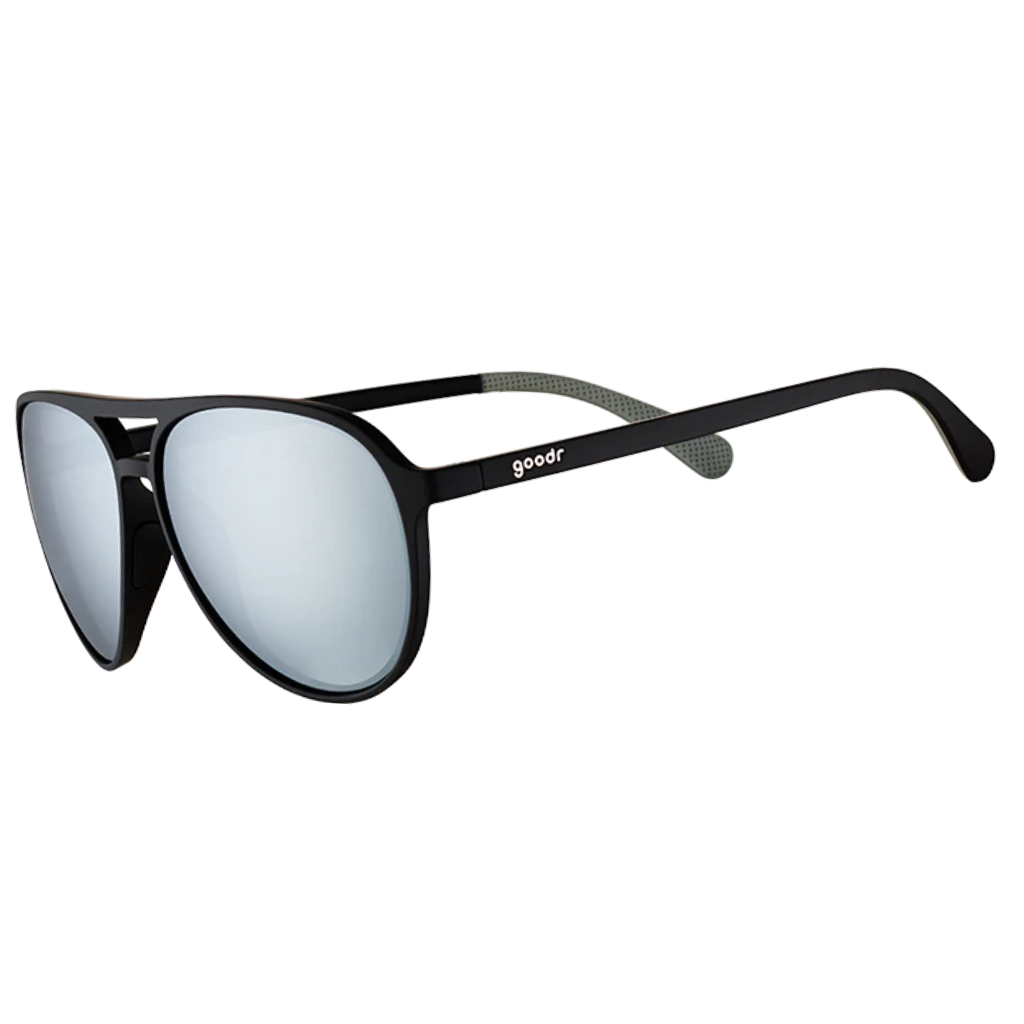 GOODR Add The Chrome Package | Silver and Black Aviator Sunglasses | The Run Hub