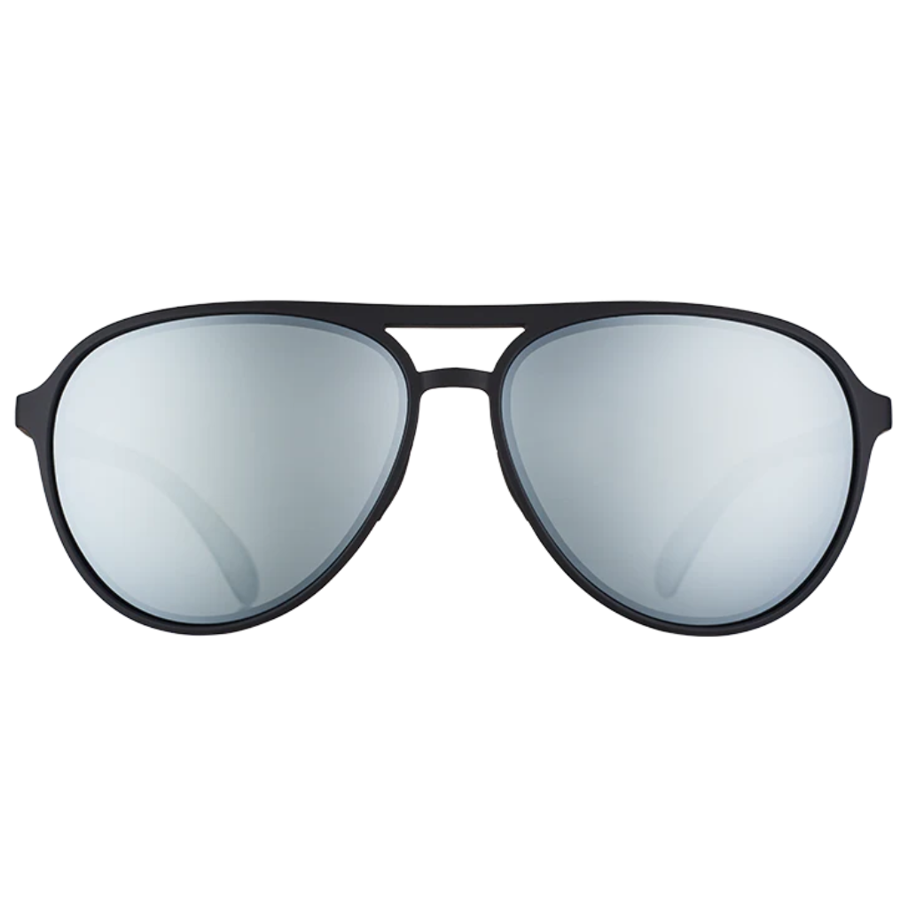 GOODR Add The Chrome Package | Silver and Black Aviator Sunglasses | The Run Hub