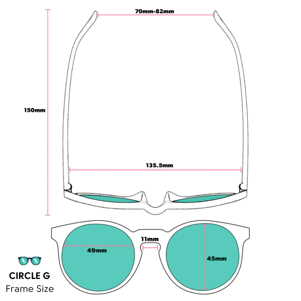 GOODRCIRCLE G FRAME SIZE GUIDE | The Run HubGoodr Midnight Ramble at the Circle Bar | Round Blue Snuglasses | The Run Hub