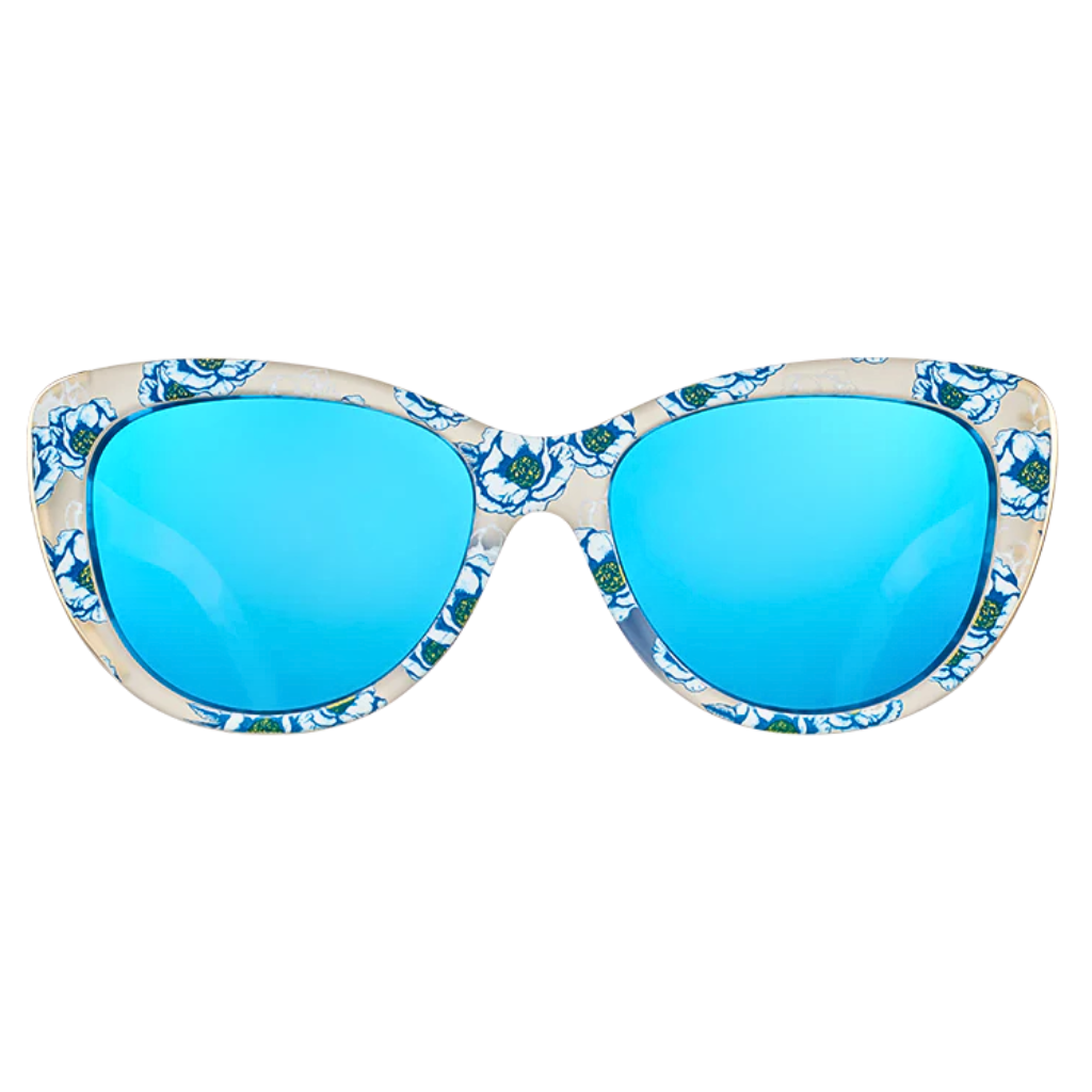 GOODR Freshly Picked Cerulean | Floral Blue Cat-eye Sunglasses | The Run Hub