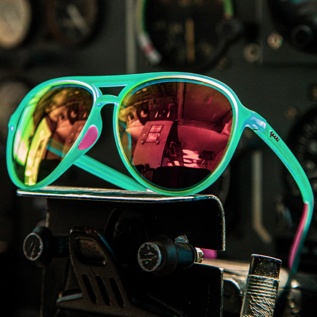 GOODR  Kitty Hawkers' Ray Blockers | Teal Aviator Sunglasses | The Run Hub
