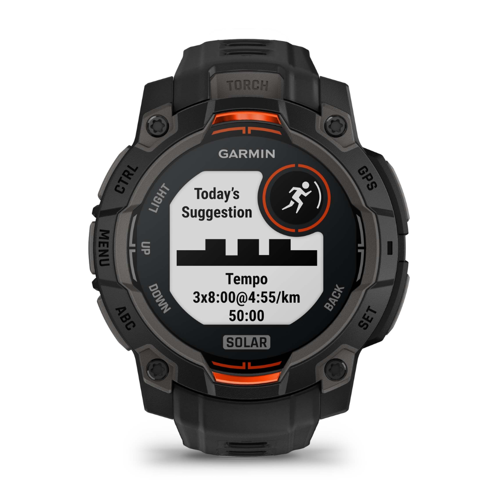 Garmin Instinct 3 Solar 45m - Black with black band | The Run Hub