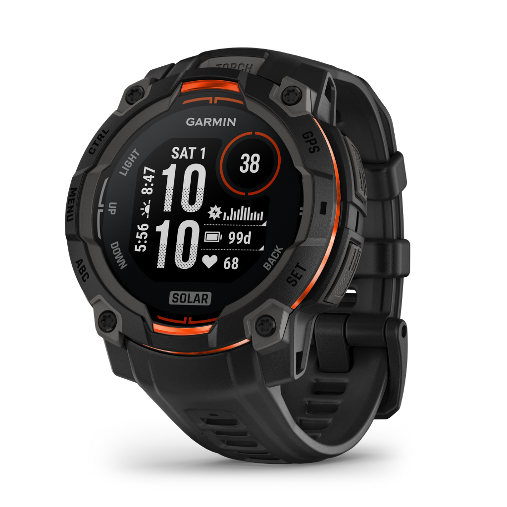 Garmin Instinct 3 Solar 45m - Black with black band | The Run Hub