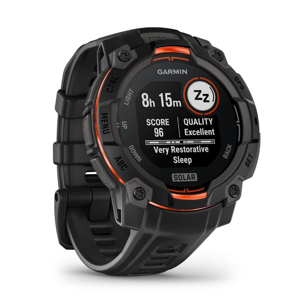 Garmin Instinct 3 Solar 45m - Black with black band | The Run Hub