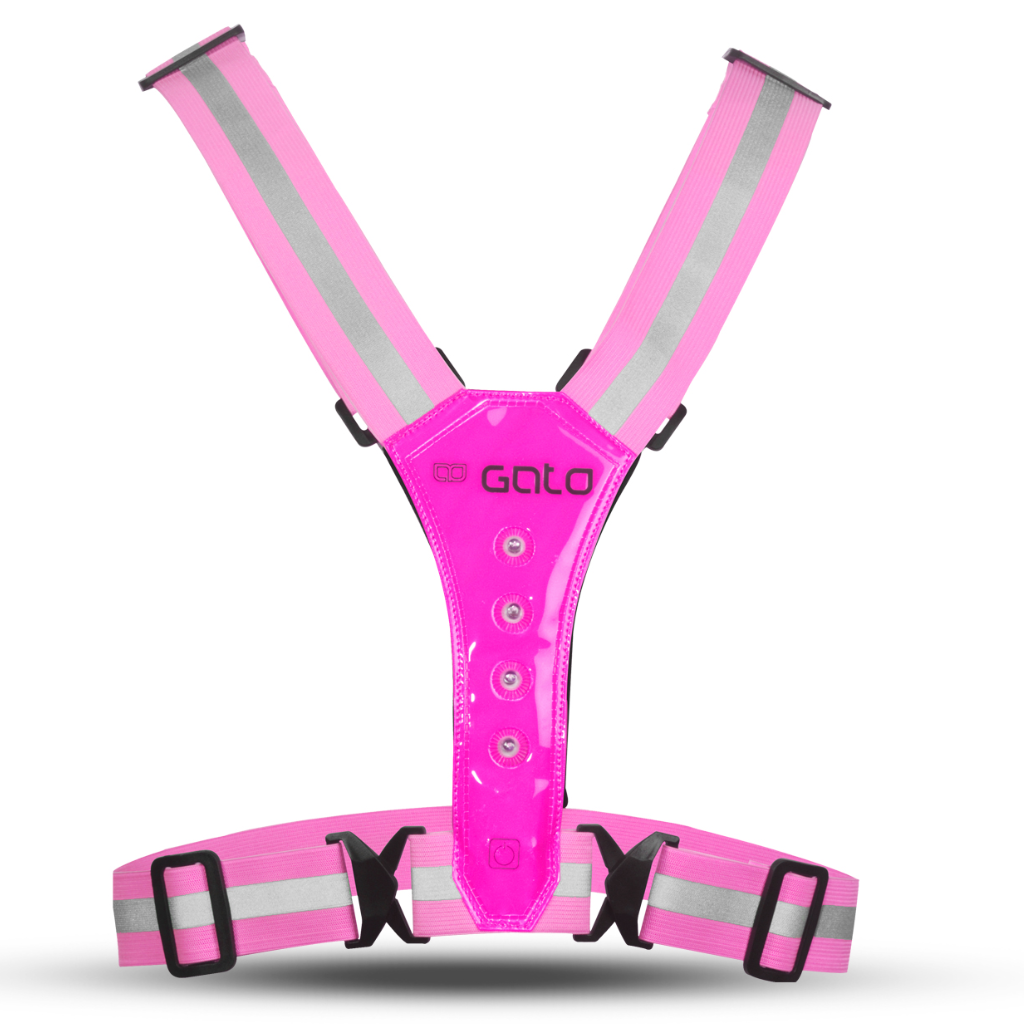 Gato LED USB Safer Vest | Neon Pink | GATO-RLLV-07 | The Run Hub