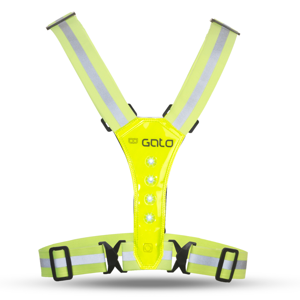 Gato LED USB Safer Vest | Neon Yellow | GATO-RLLV-36 | The Run Hub