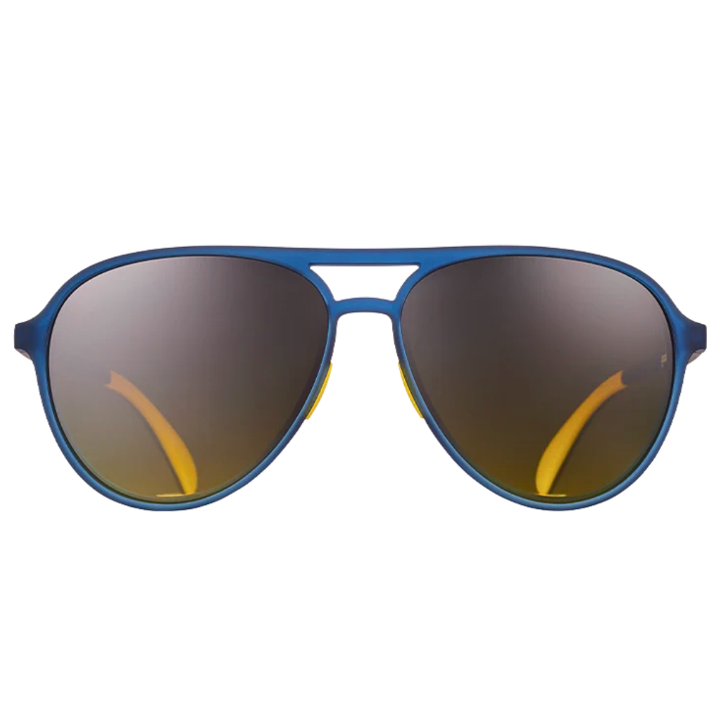 Goodr Frequent Skymall Shoppers | Blue Aviator Sunglasses | The Run Hub