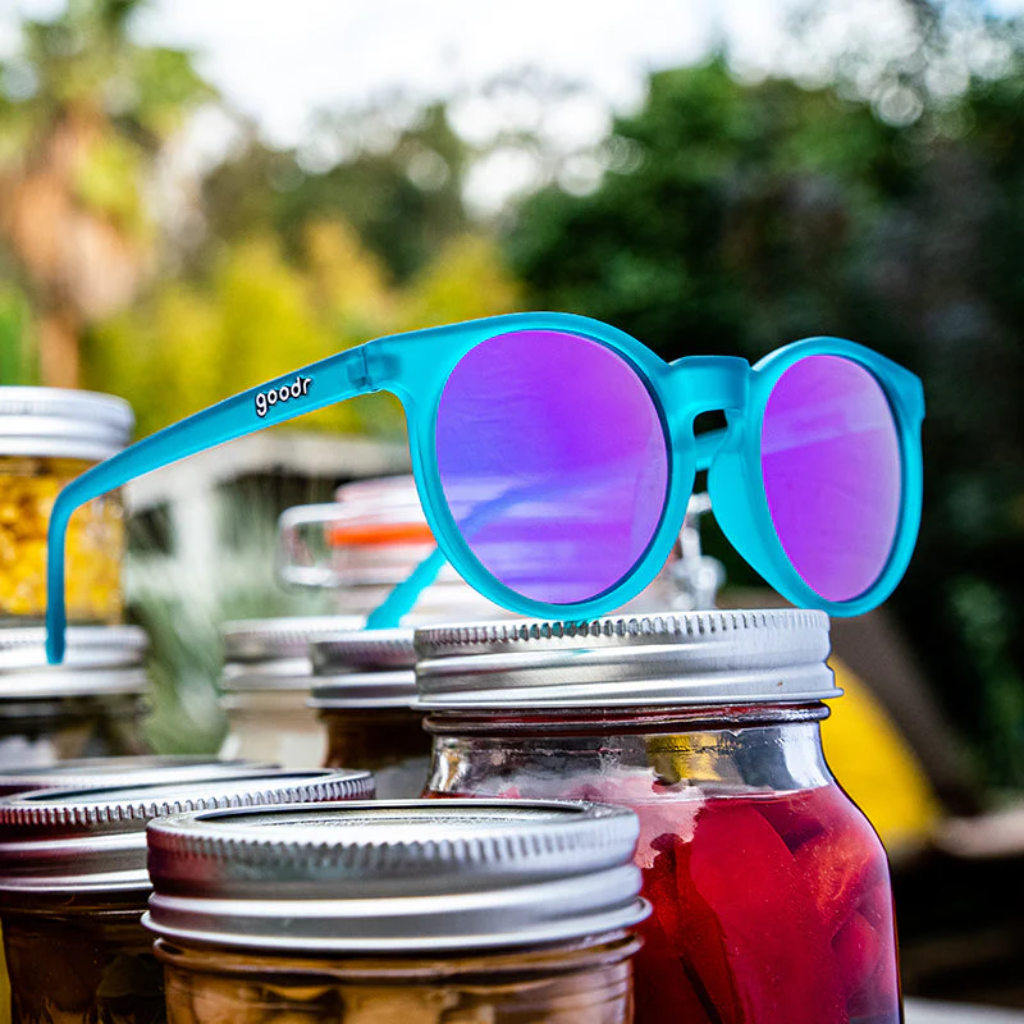 Goodr I Pickled These Myself | Teal Round Sunglasses | The Run Hub