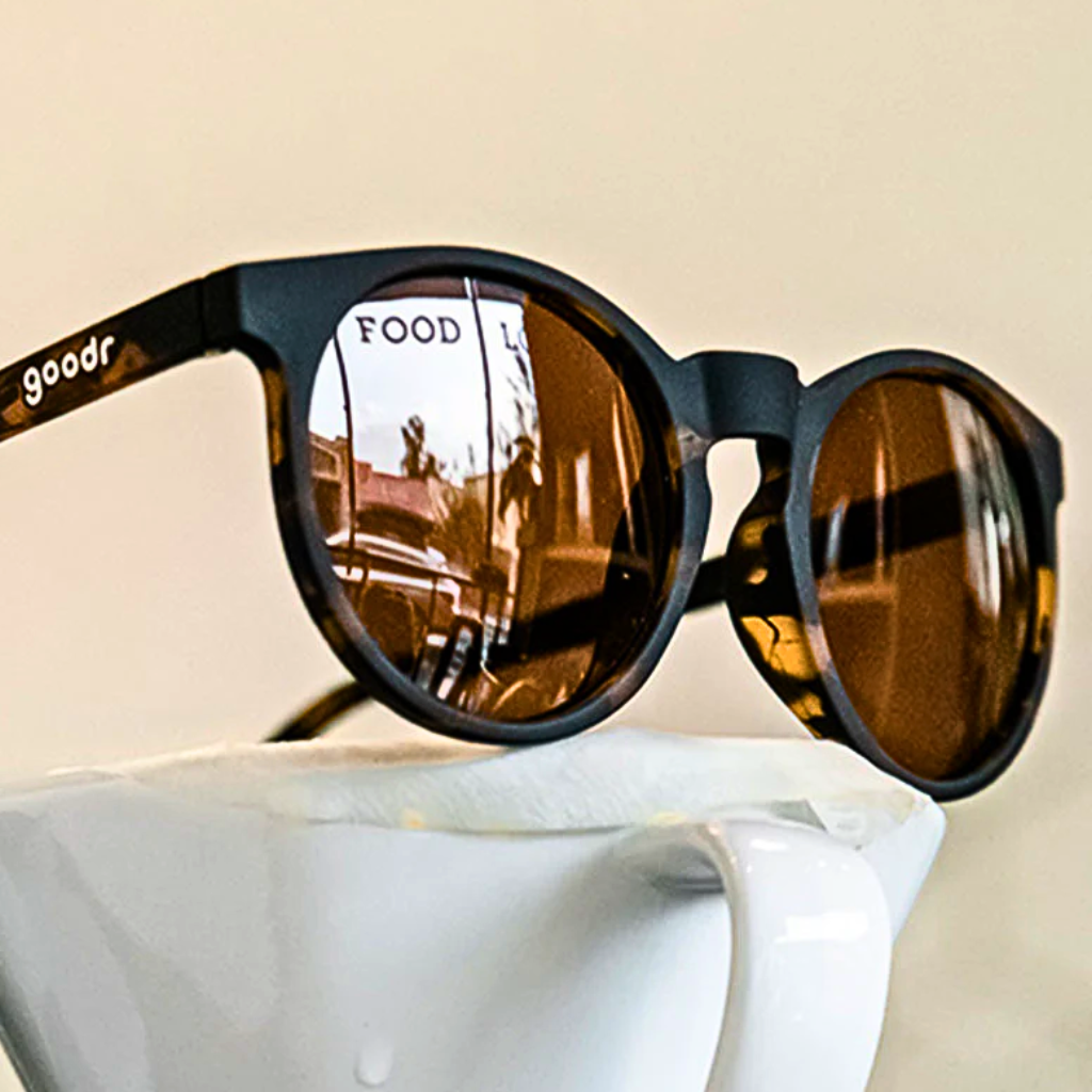 Goodr Nine Dollar Pour Over | Round Tortoiseshell Sunglasses | The Run Hub