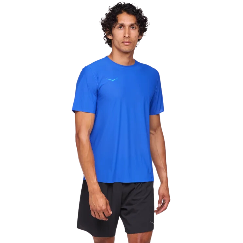 HOKA Men's Airolite Short Sleeve Run Top | Ultramarine | 1151071-ULT | The Run Hub