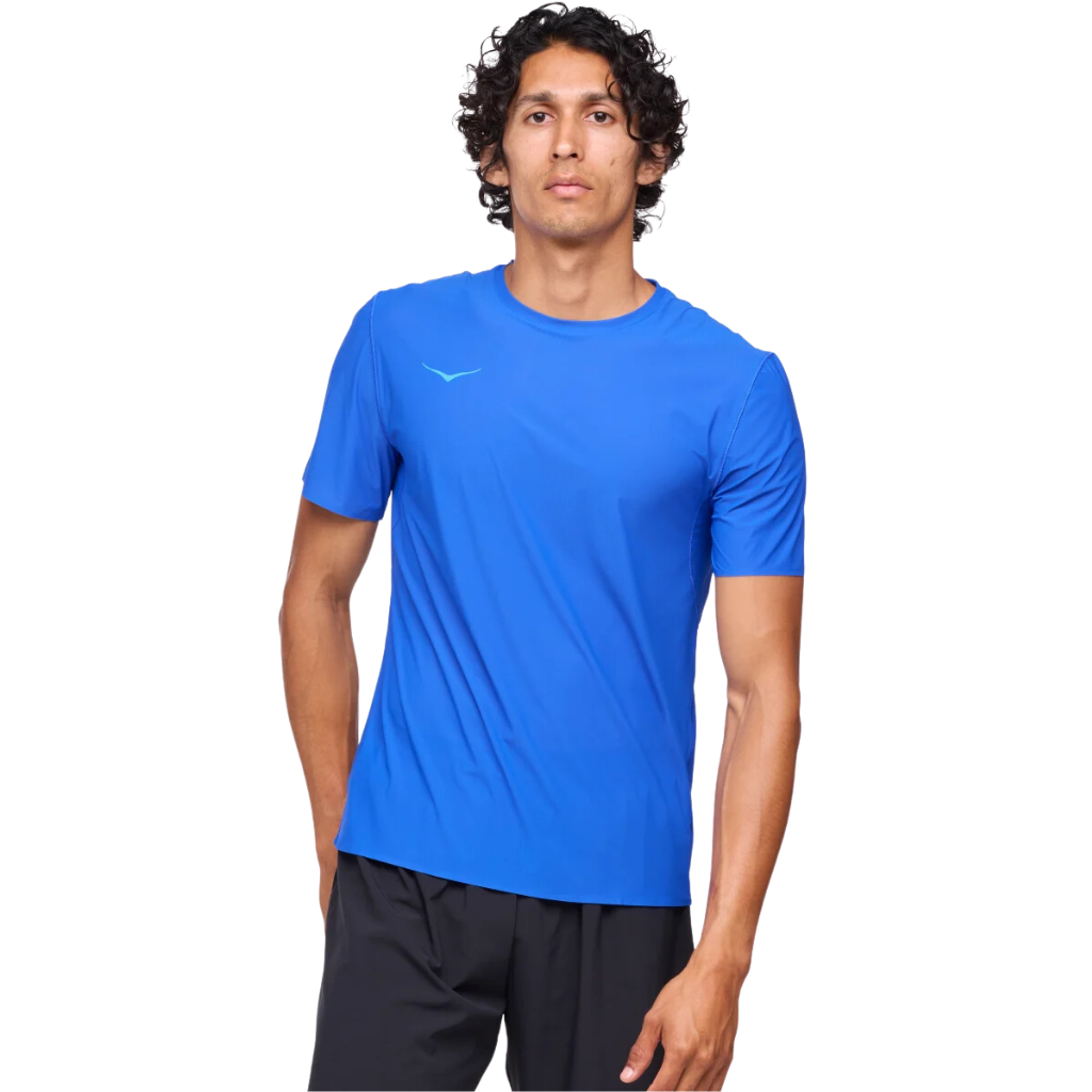 HOKA Men's Airolite Short Sleeve Run Top | Ultramarine | 1151071-ULT | The Run Hub