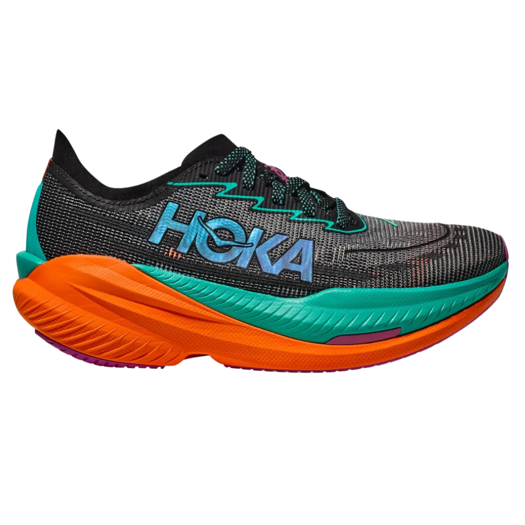 HOKA Men's MACH X 2 Racing Shoe | Black / Electric Aqua | 1155119-BCQ | The Run Hub 