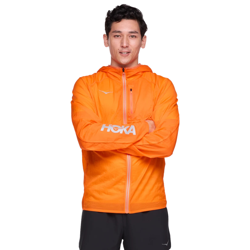 HOKA Men's Skyflow Vis Jacket | Electric Tangerine | 1156099-ETN | The Run Hub