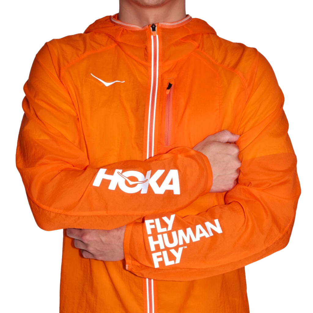 HOKA Men's Skyflow Vis Jacket | Electric Tangerine | 1156099-ETN | The Run Hub