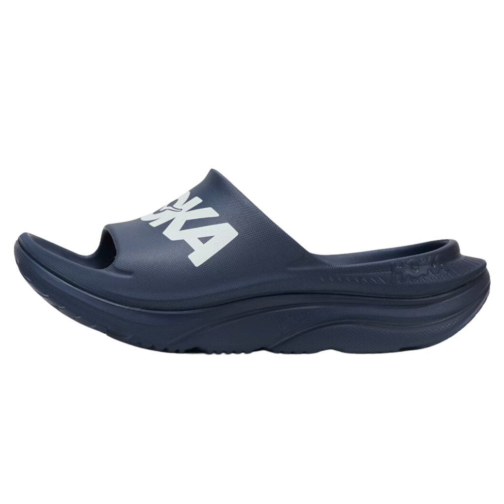 HOKA Unisex Ora Athletic Slide | Varsity Navy/White | 1155154-VYN | The Run Hub