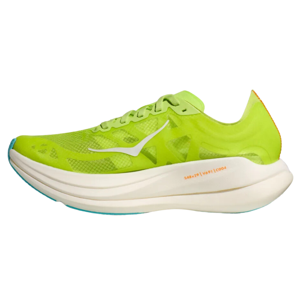 HOKA Unisex Rocket X 2 Racing Shoe | lettuce / solar flare | 127927-LCS | The Run Hub