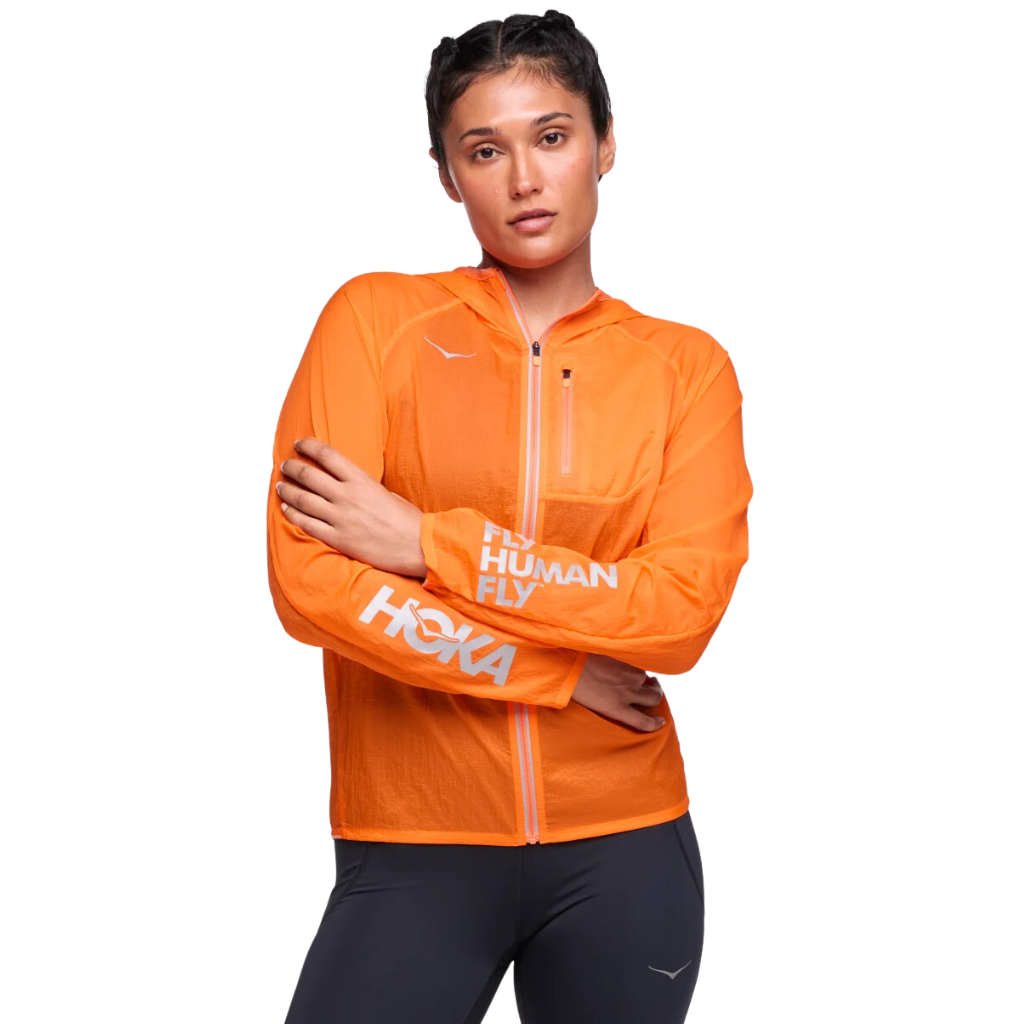 HOKA Women's Skyflow Viz Jacket | Electric Tangerine | 1156114-ETN | The Run Hub