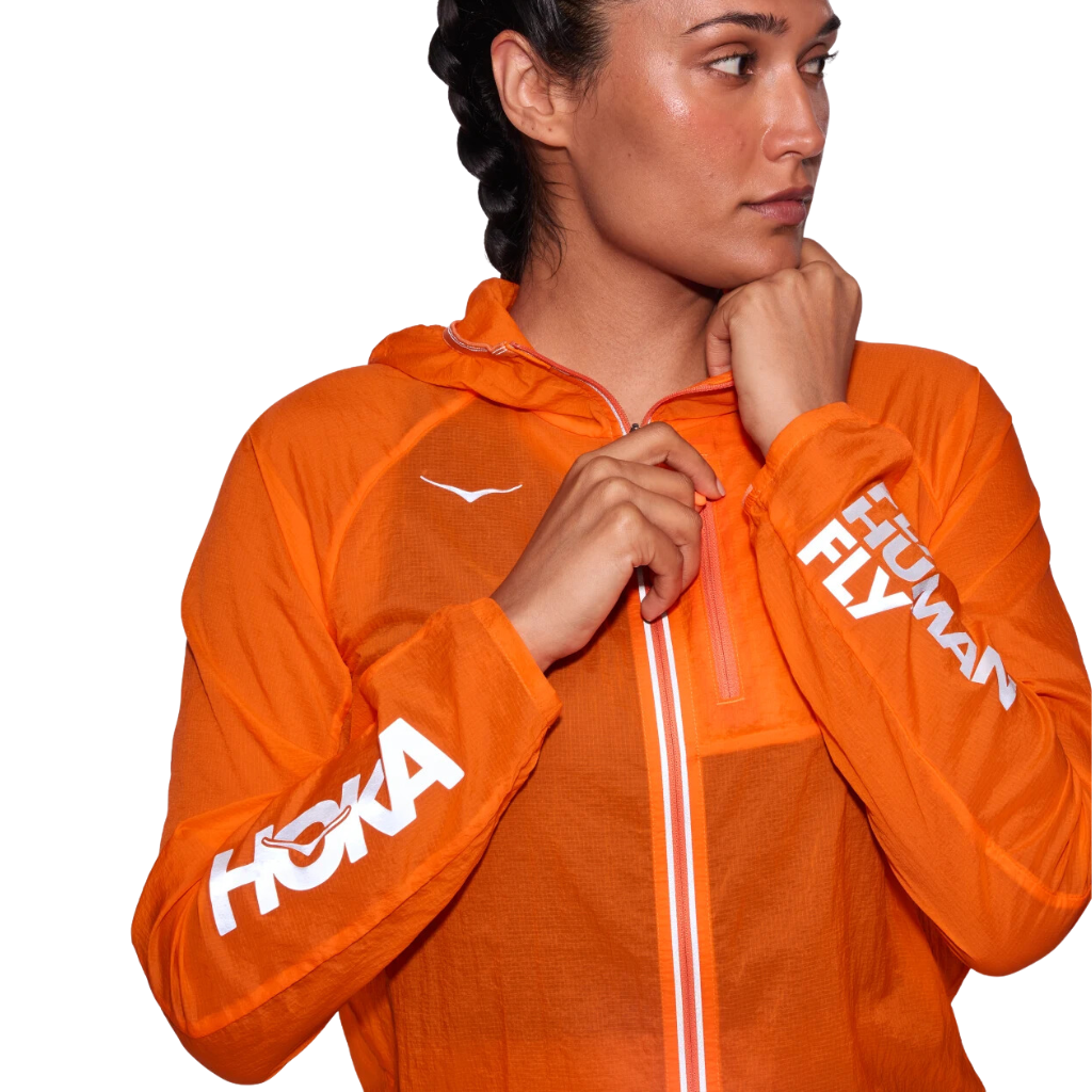 HOKA Women's Skyflow Viz Jacket | Electric Tangerine | 1156114-ETN | The Run Hub