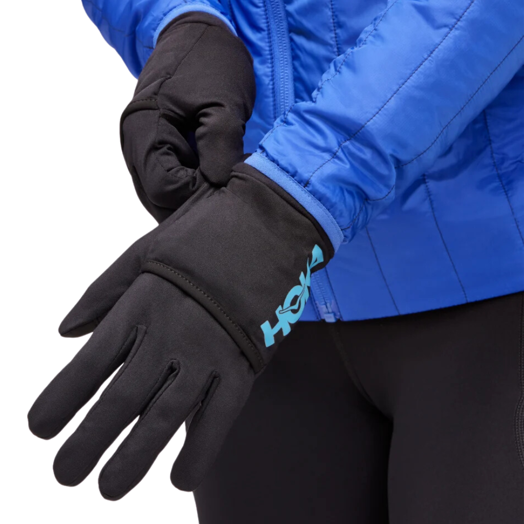 HOKA unisex Coldsnap Fleece Gloves | Black | 1147312-BLK | The Run Hub&nbsp;