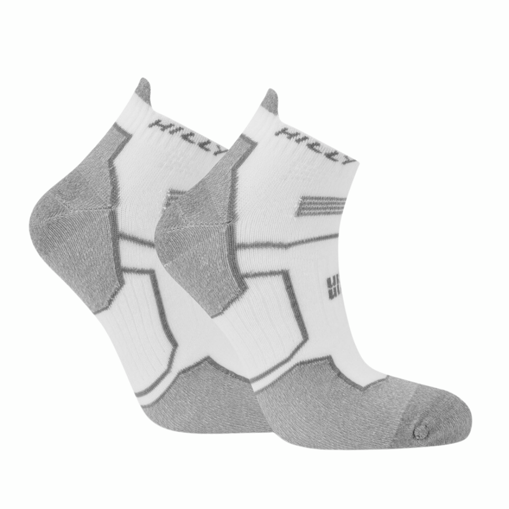 Hilly Twin Skin Socklet Socks | White & Grey Marl | The Run Hub