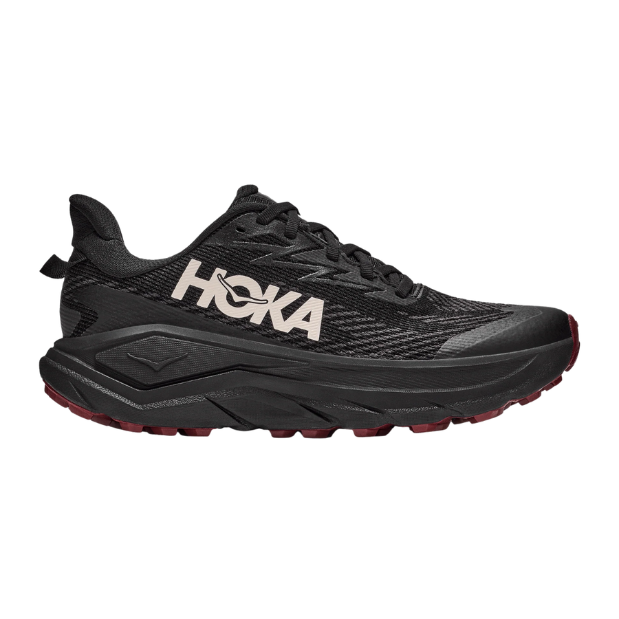 Hoka Challenger 8 GORE-TEX | Black & Varsity Burgundy | The Run Hub