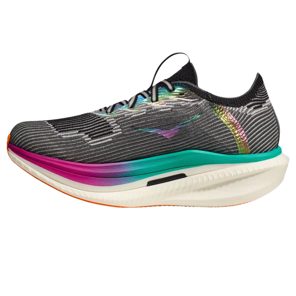 HOKA Cielo X1 | 1147910-BCQ | BLACK / ELECTRIC AQUA | The Run Hub