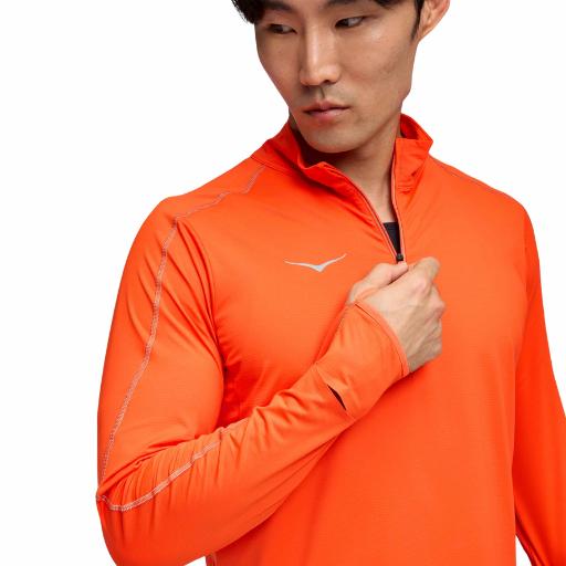 Hoka GlideTech Quarter Zip | Lava | The Run Hub