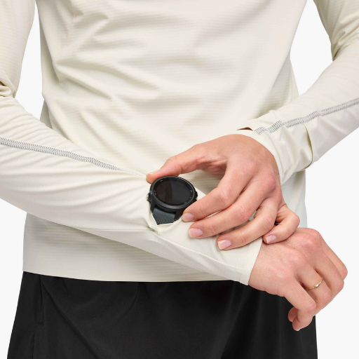 Hoka GlideTech Quarter Zip | Truffle Salt | The Run Hub