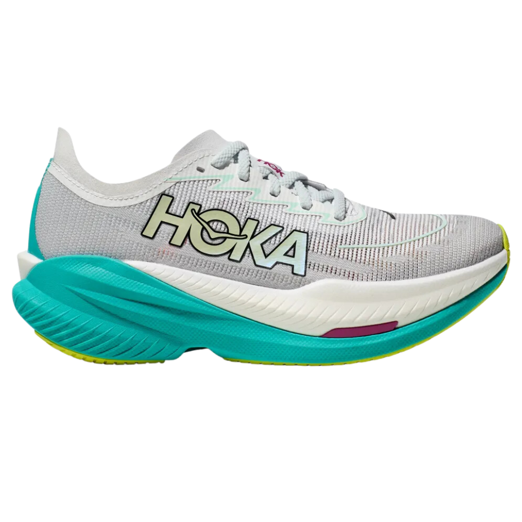 HOKA Mach X 2 | 1155120-FCQ | FROST / ELECTRIC AQUA | Women's Racing Shoes | The Run Hub