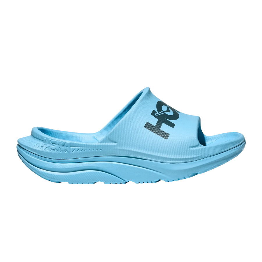Hoka Ora Athletic Slides | Soaring Blue & Faded Navy | The Run Hub