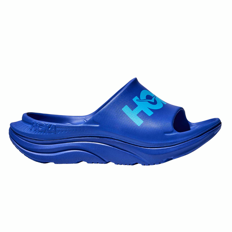 Hoka Ora Athletic Slides | Ultramarine/Skyward Blue | The Run Hub