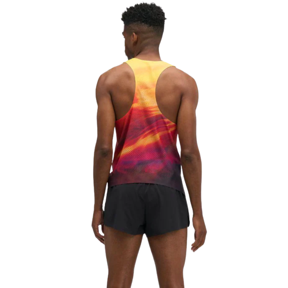 Men's Hoka Race Day Singlet TR PRT | Harbor Mist & Stardust | The