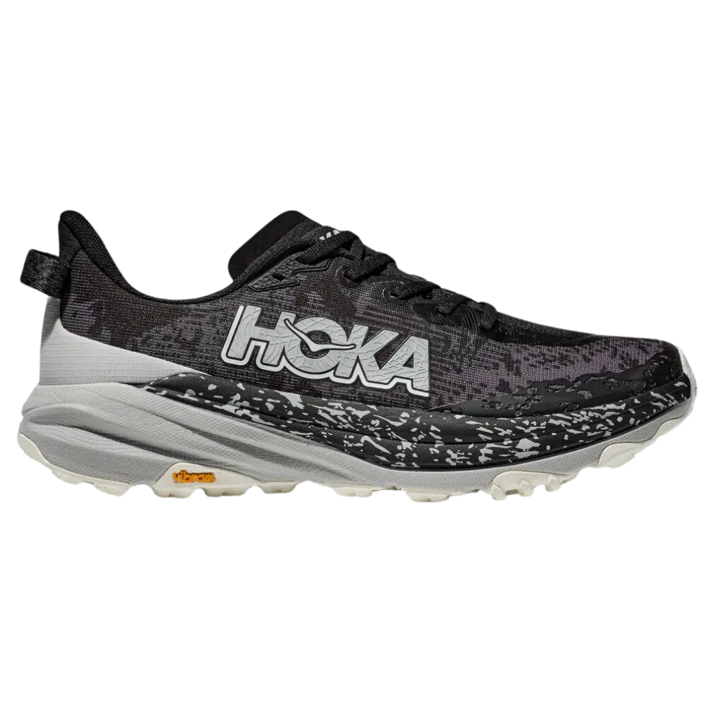 HOKA Speedgoat 6 | 1147791-BKSTR | BLACK / STARDUST | Men's Trail Shoes | The Run Hub