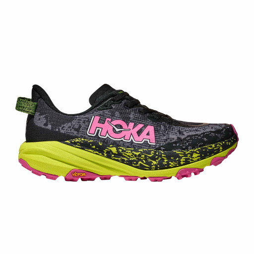 Hoka Speedgoat 6 | Black & Neon Hoka Citrus | The Run Hub