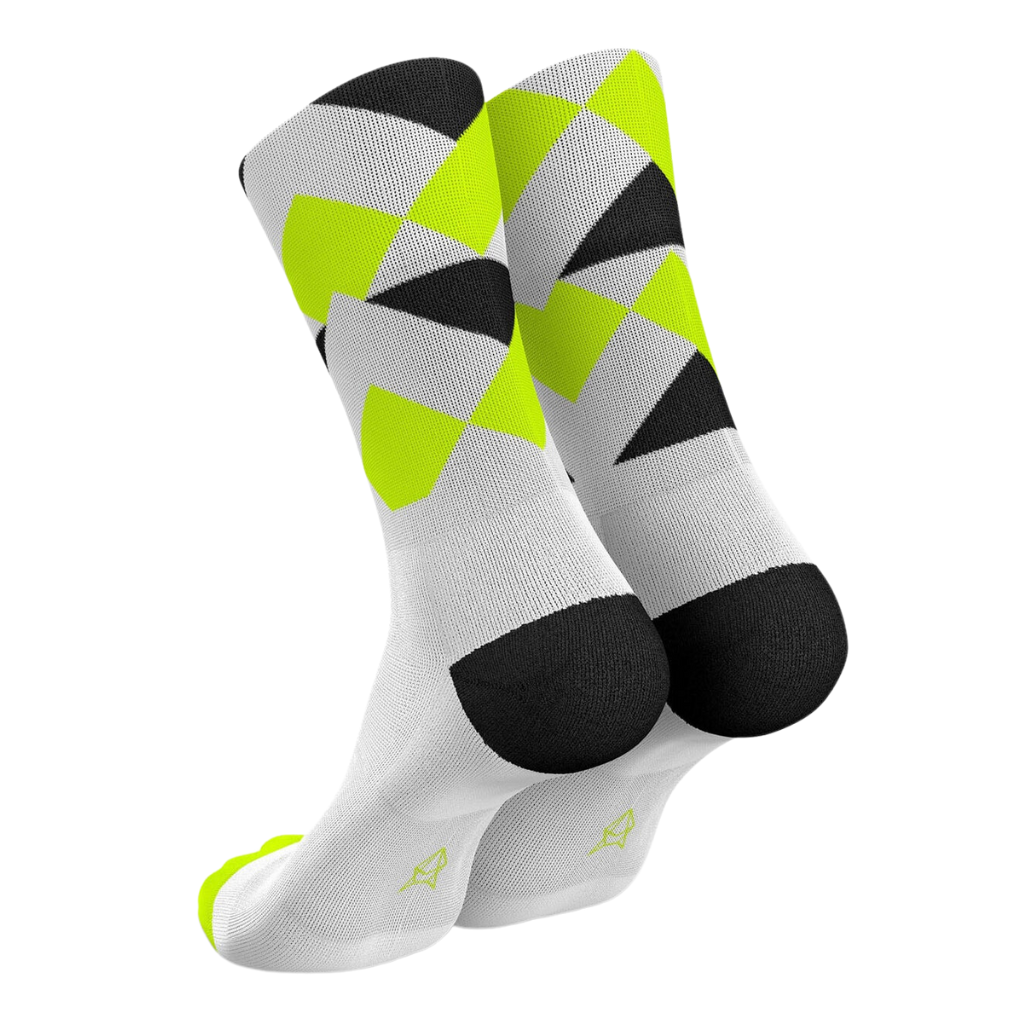 Incylence Running Peaks High Cut Socks in White Canary | 01014923 | The Run Hub