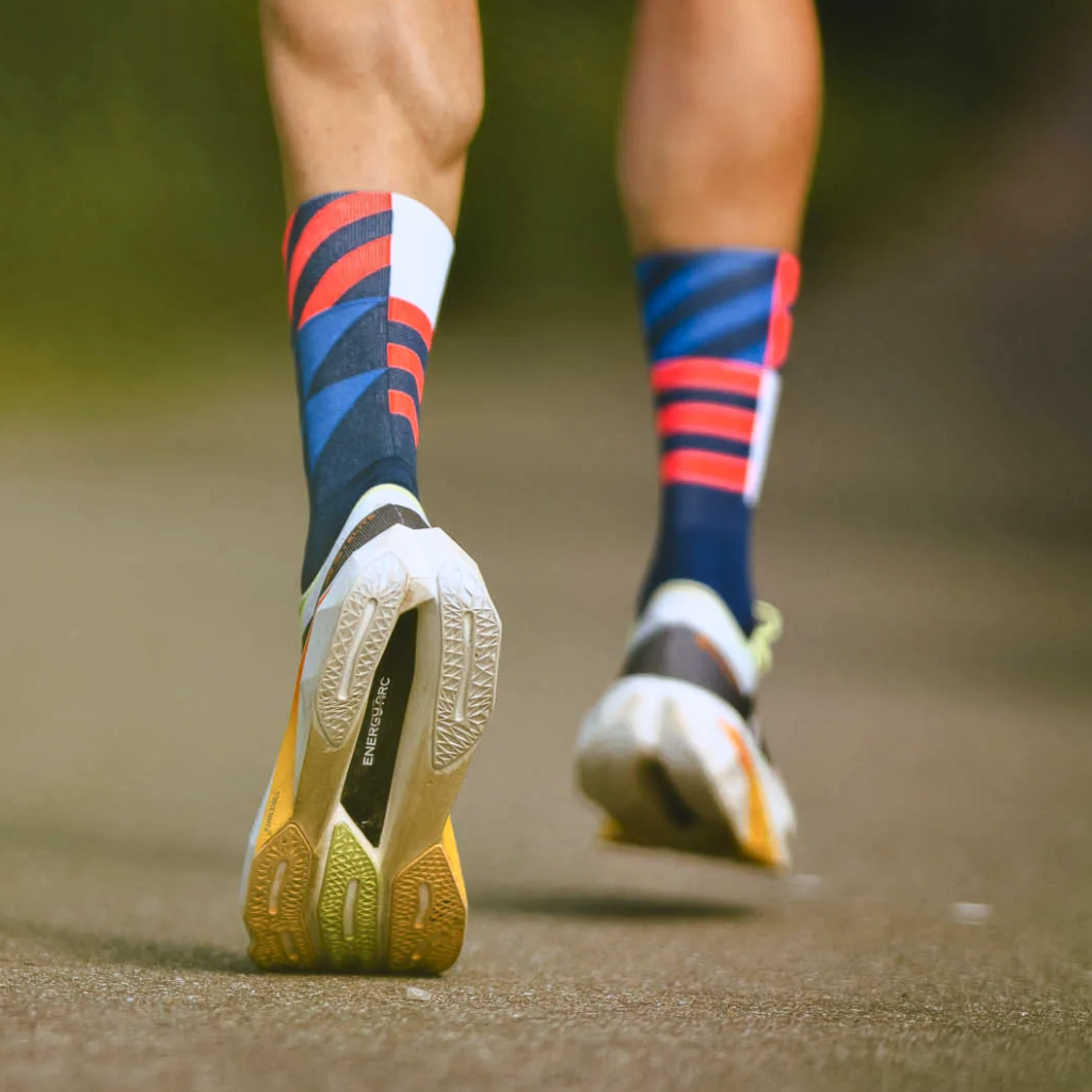 Incylence Ultralight Elements High-Cut Running Socks | Navy Blue Inferno | The Run Hub