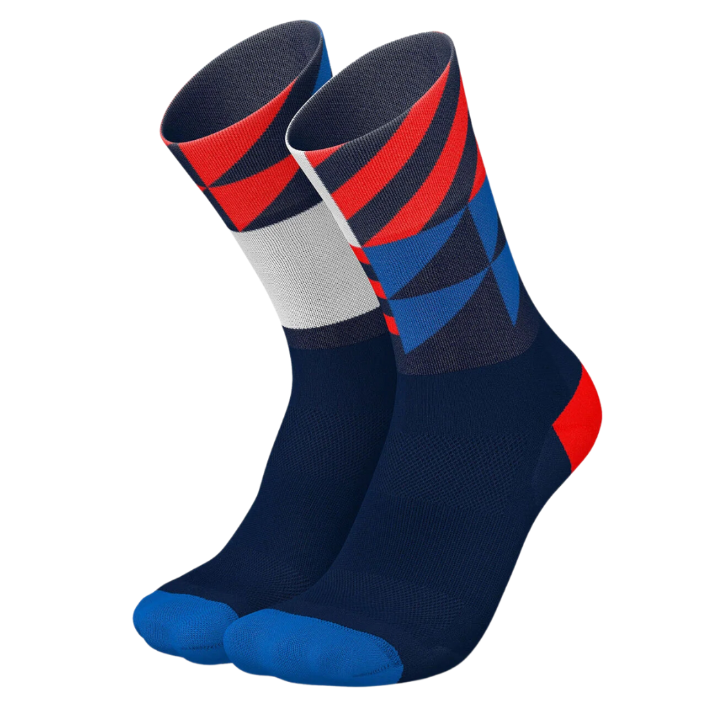 Incylence Ultralight Elements High-Cut Running Socks | Navy Blue Inferno | The Run Hub