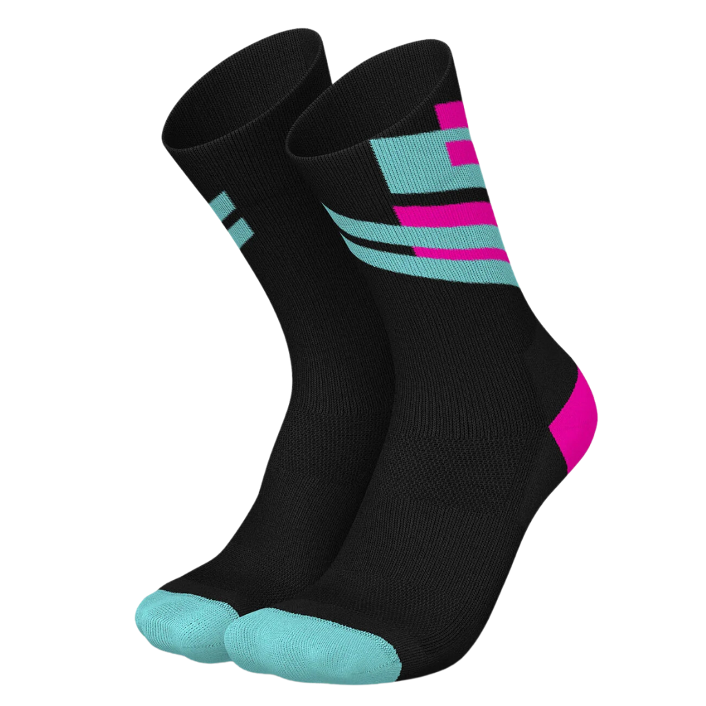 Incylence Renewed 97 Phillip Pflieger Training V4 Running Socks | Black Mint Pink | The Run Hub