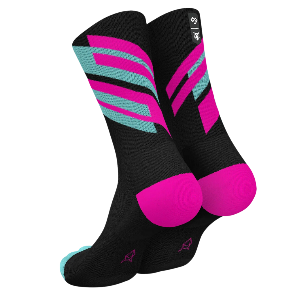 Incylence Renewed 97 Phillip Pflieger Training V4 Running Socks | Black Mint Pink | The Run Hub